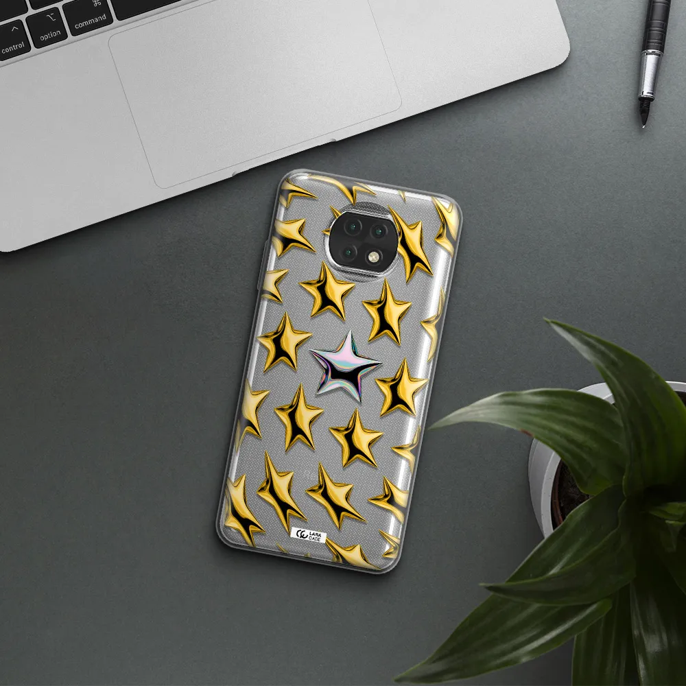 A Group Of Gold Stars Xiaomi Redmi Note 9T Clear Tpu Case