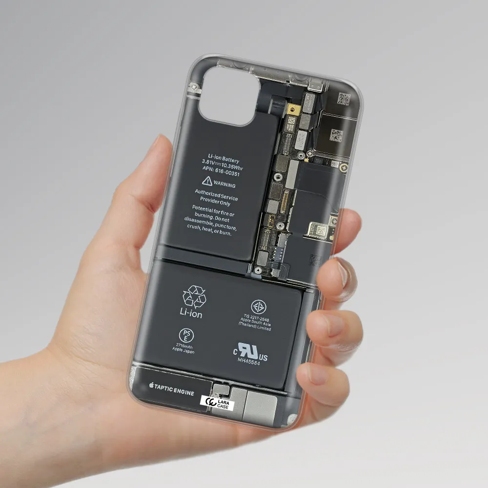 A Close-Up Of A Cell Phone Battery Huawei Honor 9S Clear Tpu Case