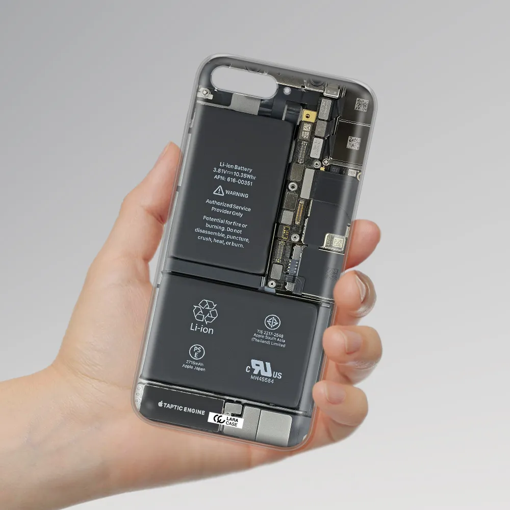 A Close-Up Of A Cell Phone Battery Huawei Y6 2018 Clear Tpu Case
