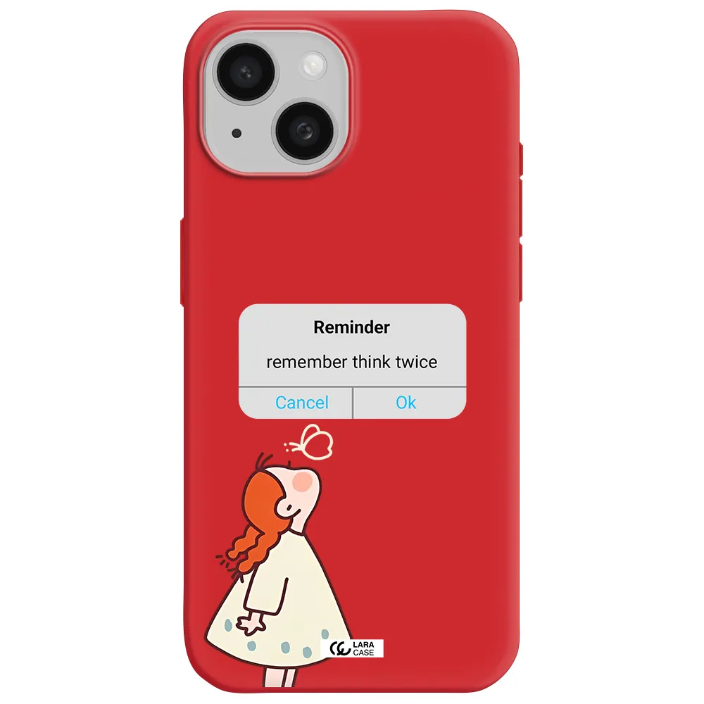 A Screenshot Of A Phone Apple Iphone 15 Silicone Imperial Red Case