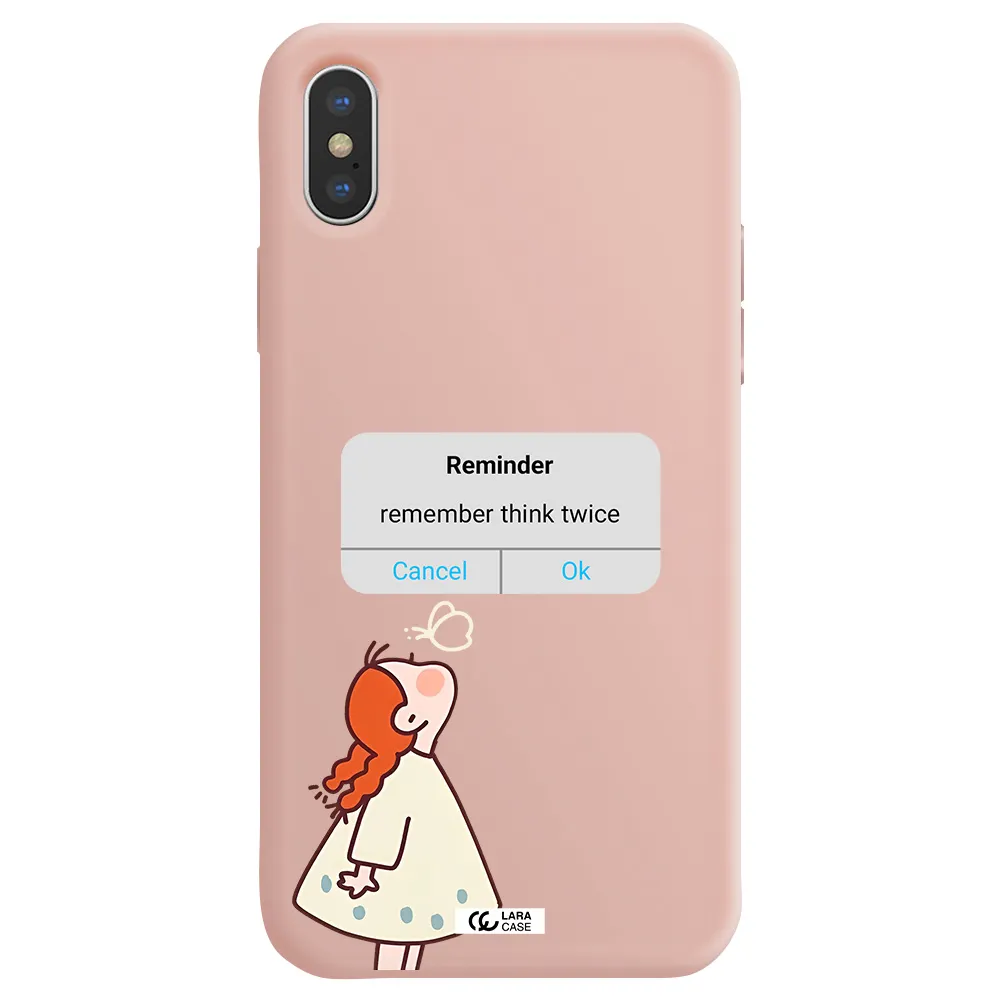 a screenshot of a phone Apple iPhone X Silicone pastel pink Case