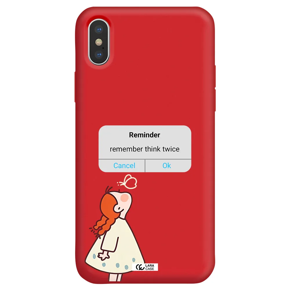 a screenshot of a phone Apple iPhone XS Silicone Imperial Red Case