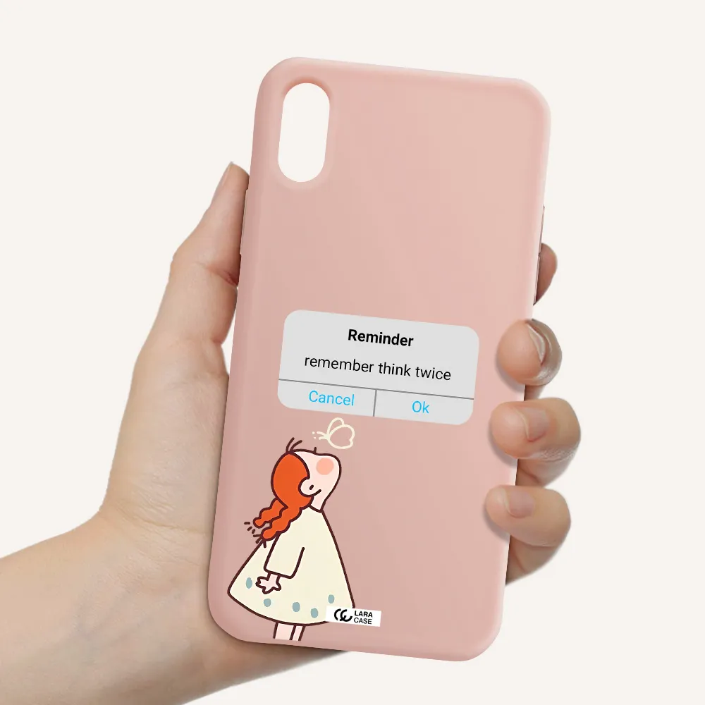 a screenshot of a phone Apple iPhone XS Silicone pastel pink Case