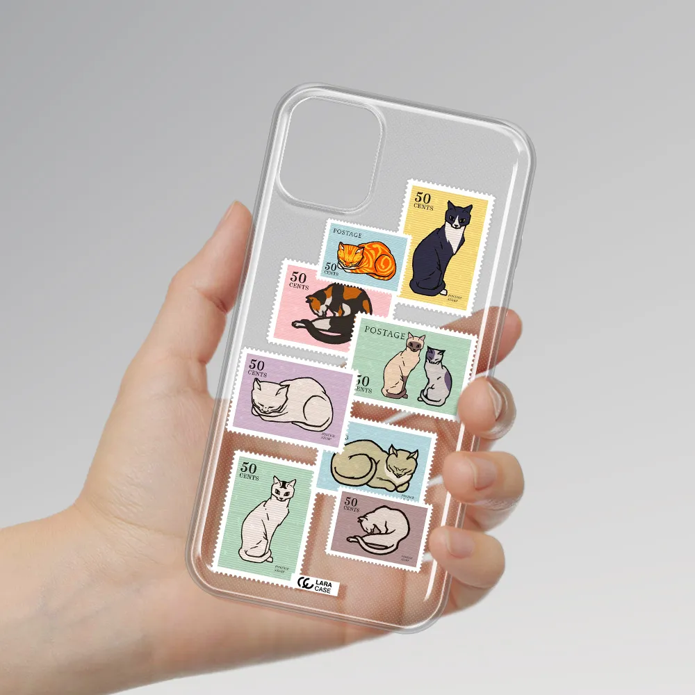 A Collage Of Cats On Stamps Apple Iphone 11 Clear Tpu Case