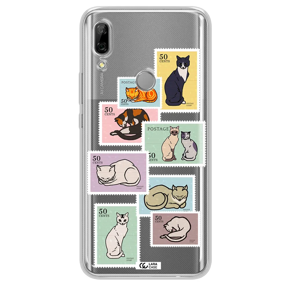 A Collage Of Cats On Stamps Huawei P Smart Z Clear Tpu Case