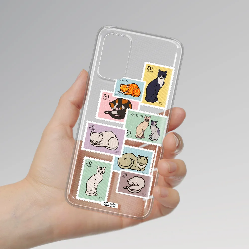 A Collage Of Cats On Stamps Xiaomi Redmi 9T Clear Tpu Case
