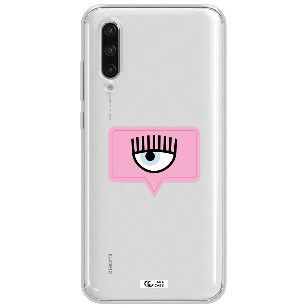 A Pink Chat Bubble With Eye And Eyelashes Xiaomi Mi 9 Lite Clear Tpu Case
