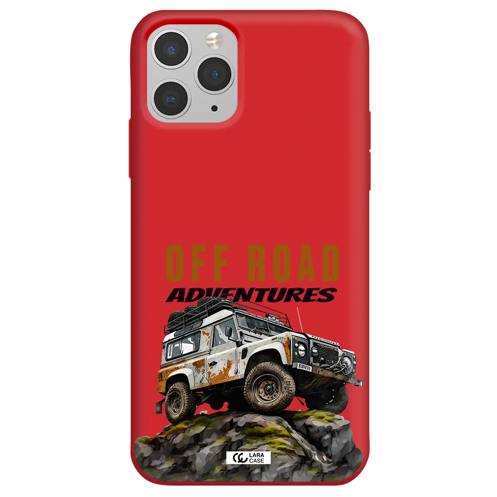 a car with rust on top Apple iPhone 11 pro max Silicone Imperial Red Case