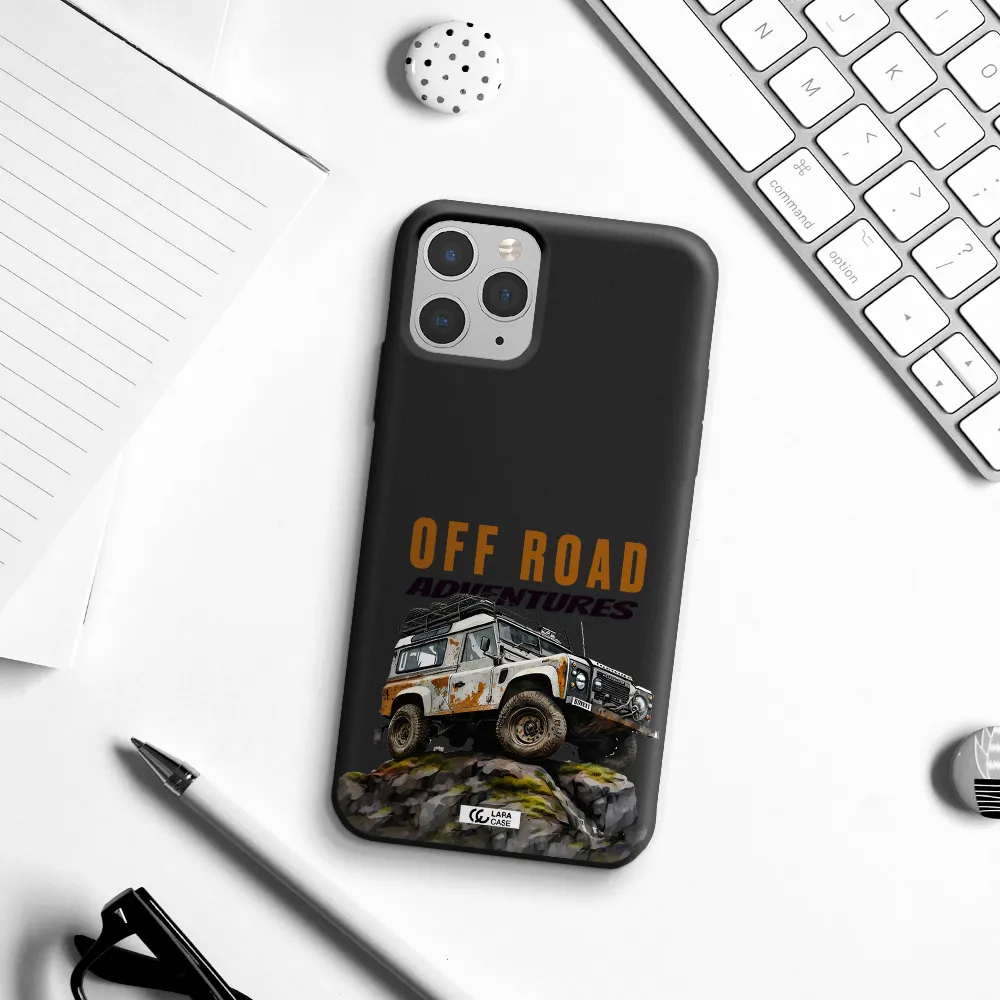 a car with rust on top Apple iPhone 11 pro Silicone black Case