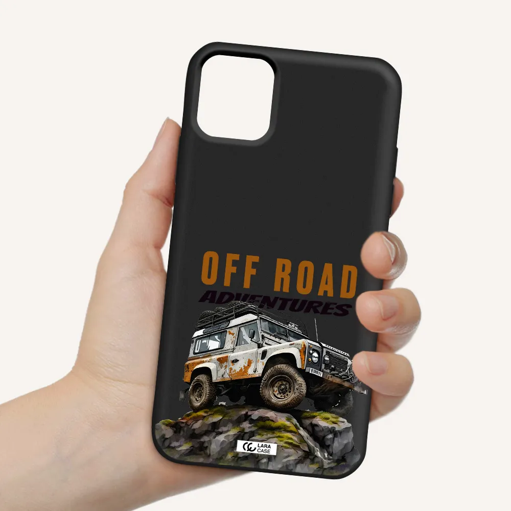 a car with rust on top Apple iPhone 11 Silicone black Case