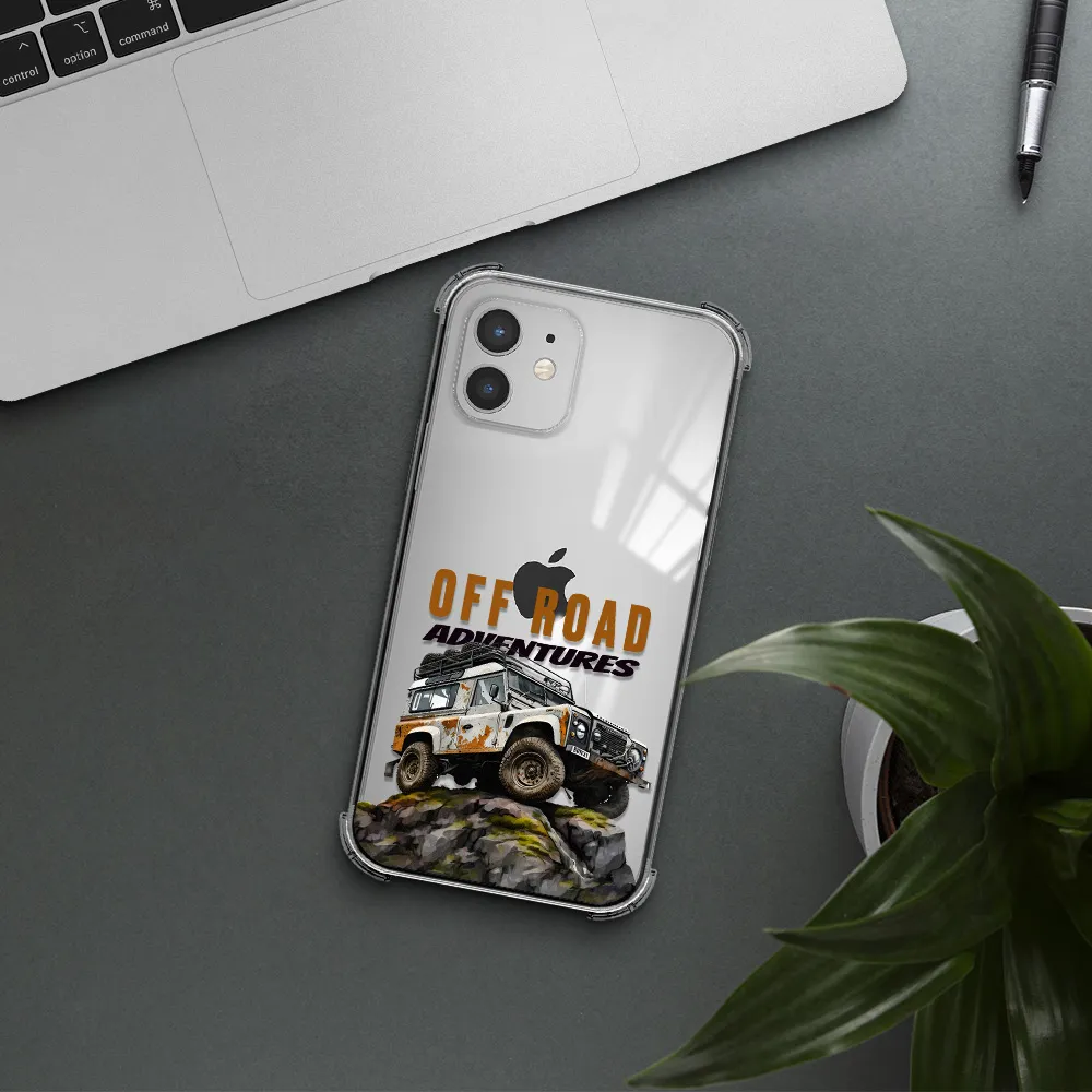 a car with rust on top Apple iPhone 12 Clear PC Case