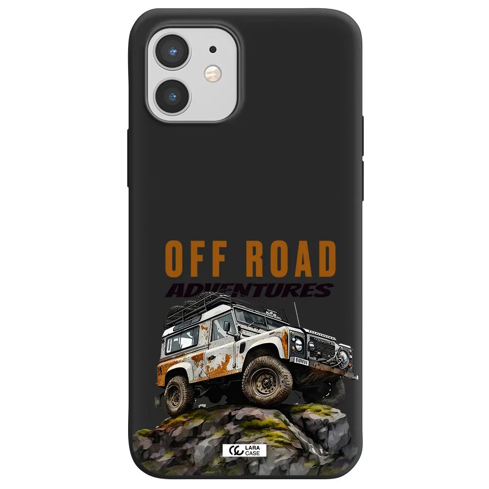 a car with rust on top Apple iPhone 12 mini Silicone black Case