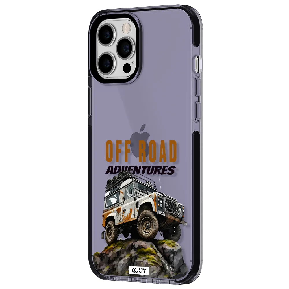 a car with rust on top Apple iPhone 12 pro max impact Lilac Case