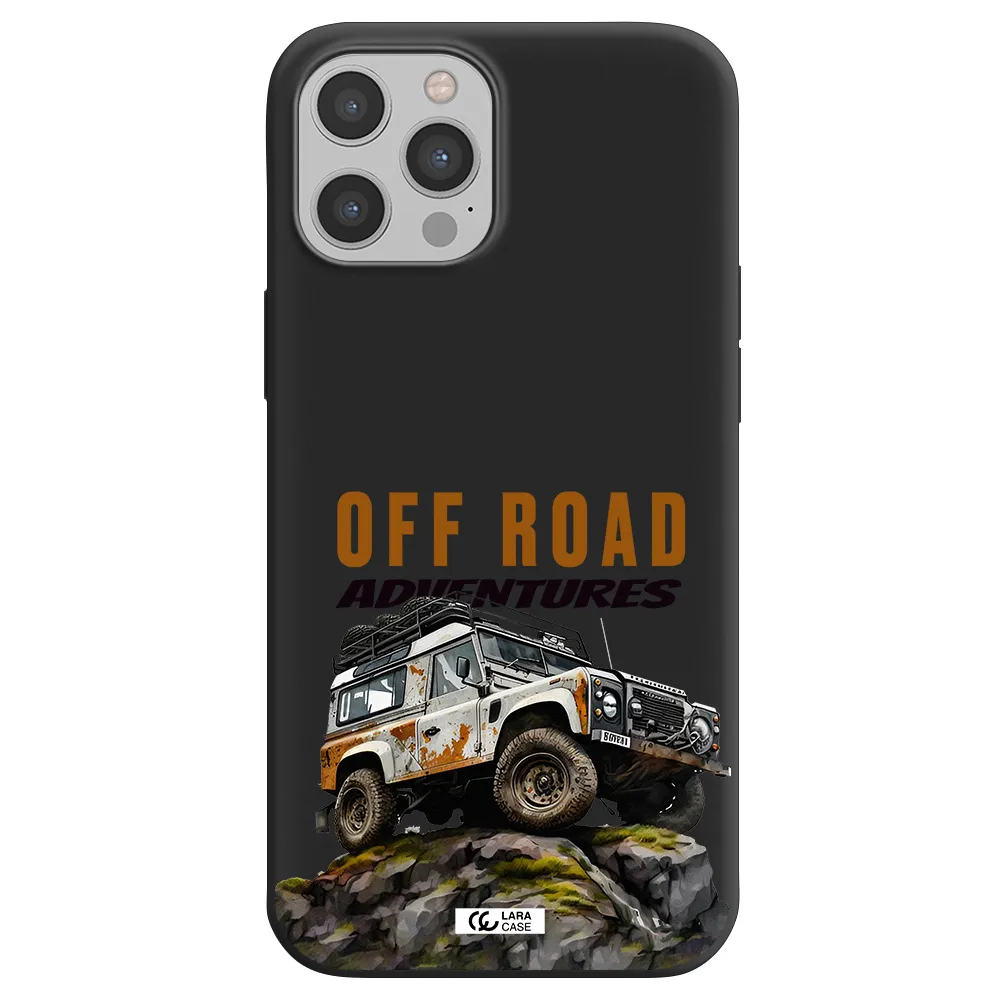 a car with rust on top Apple iPhone 12 pro Silicone black Case