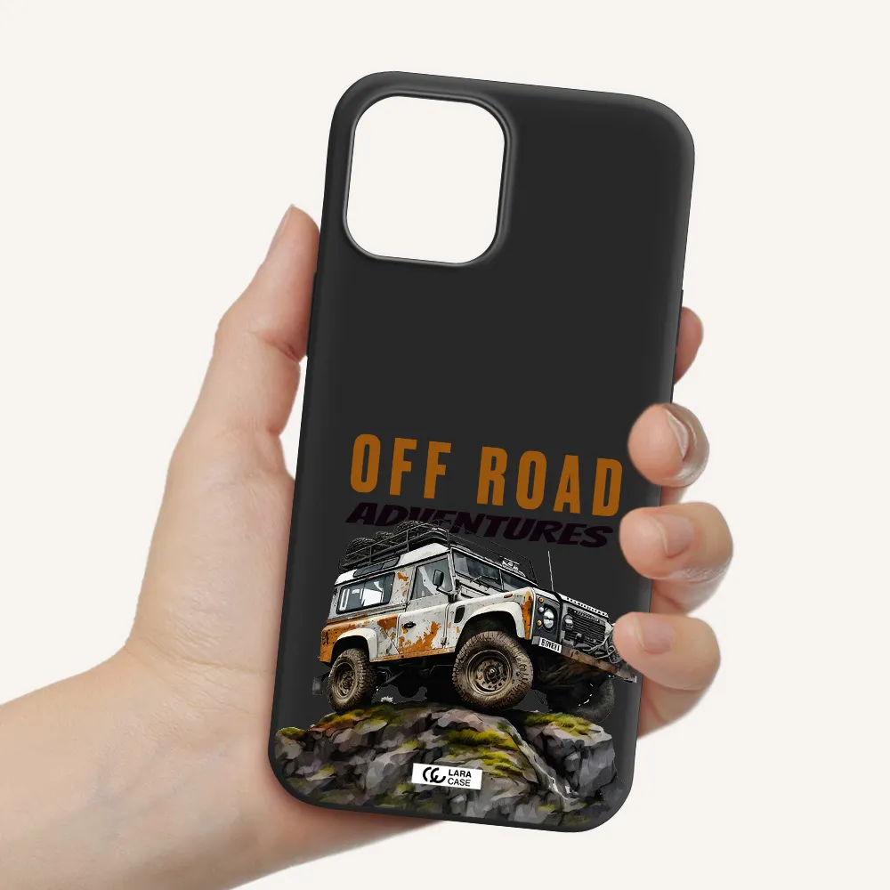 a car with rust on top Apple iPhone 12 pro Silicone black Case