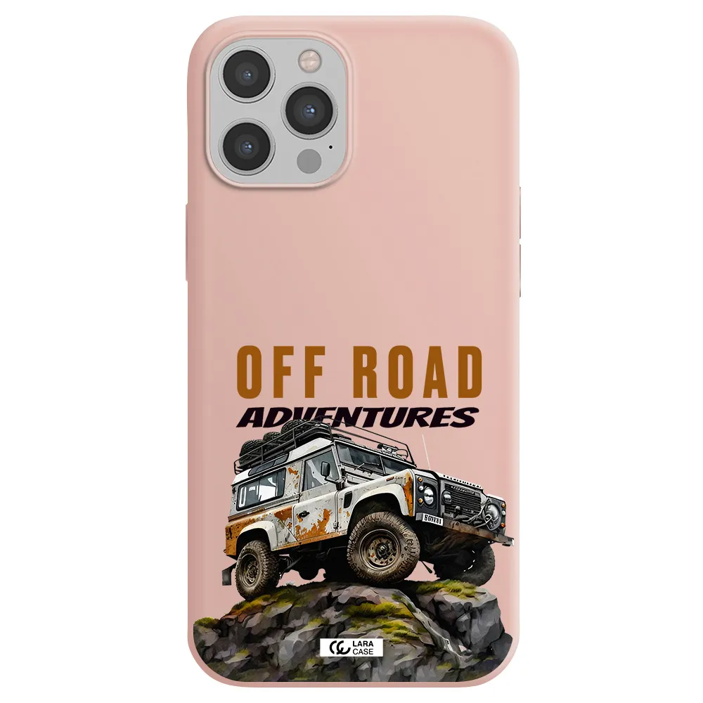 a car with rust on top Apple iPhone 12 pro Silicone pastel pink Case