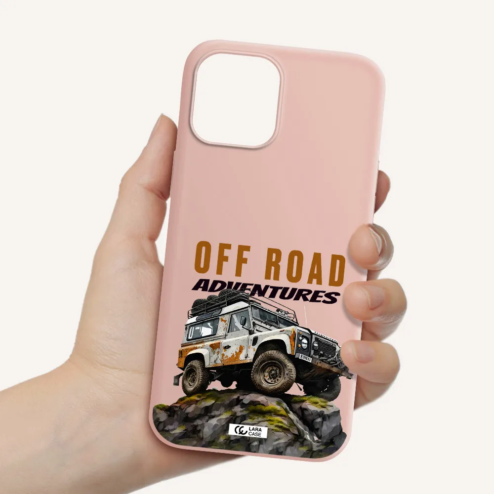 a car with rust on top Apple iPhone 12 pro Silicone pastel pink Case