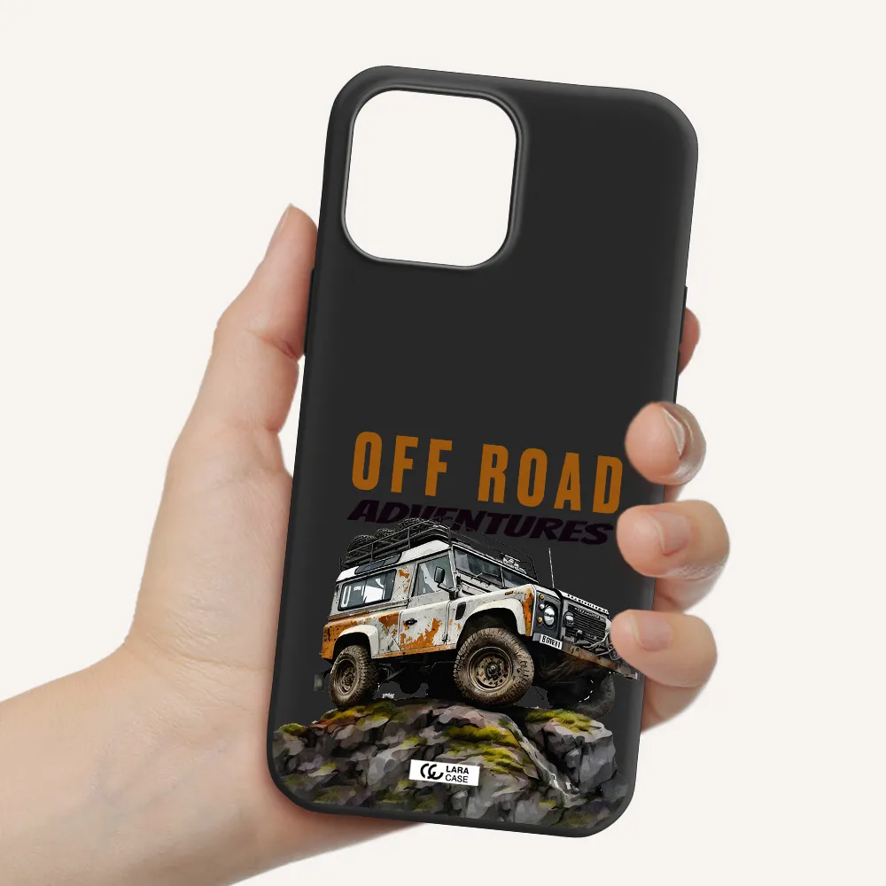 a car with rust on top Apple iPhone 13 Pro Max Silicone black Case