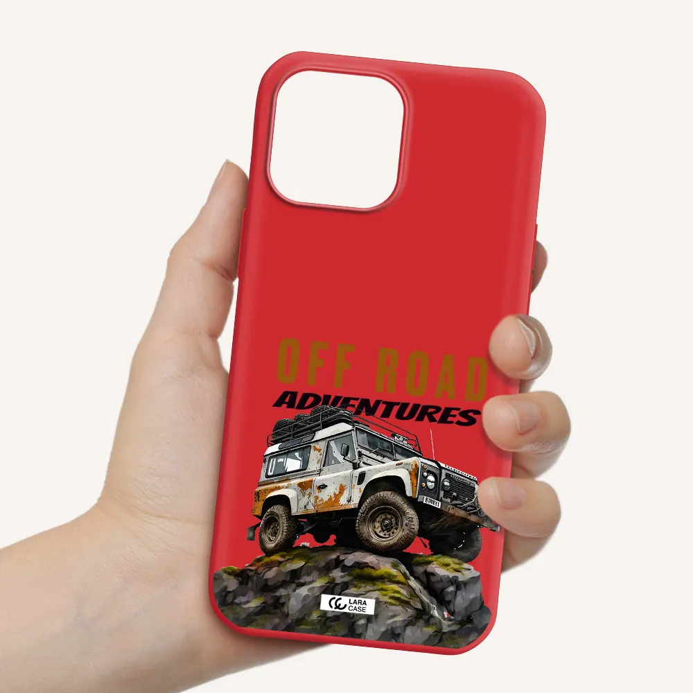 a car with rust on top Apple iPhone 13 Pro Silicone Imperial Red Case