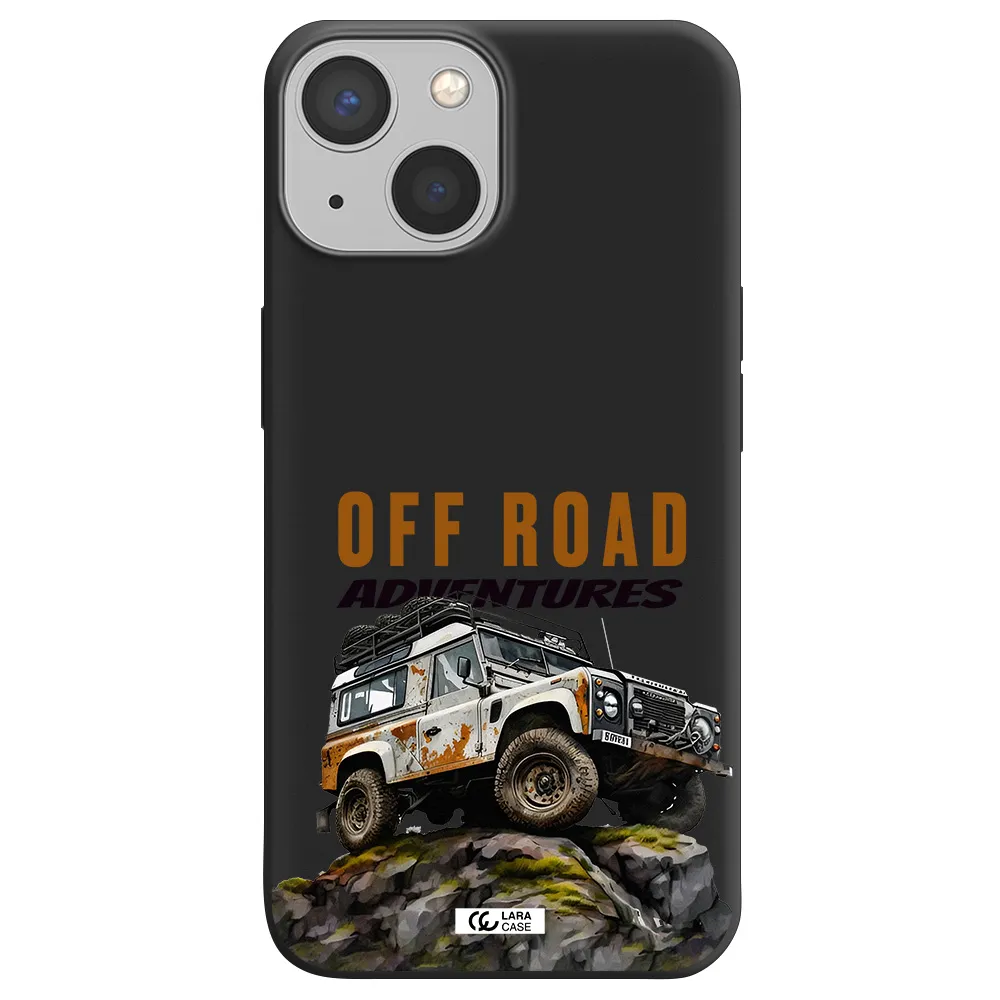 a car with rust on top Apple iPhone 13 Silicone black Case