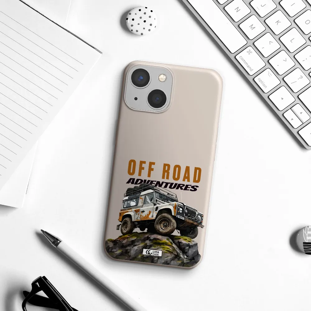 a car with rust on top Apple iPhone 13 Silicone Stone Case