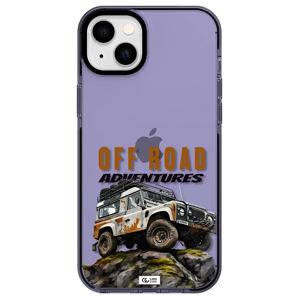 a car with rust on top Apple iPhone 14 plus impact Lilac Case
