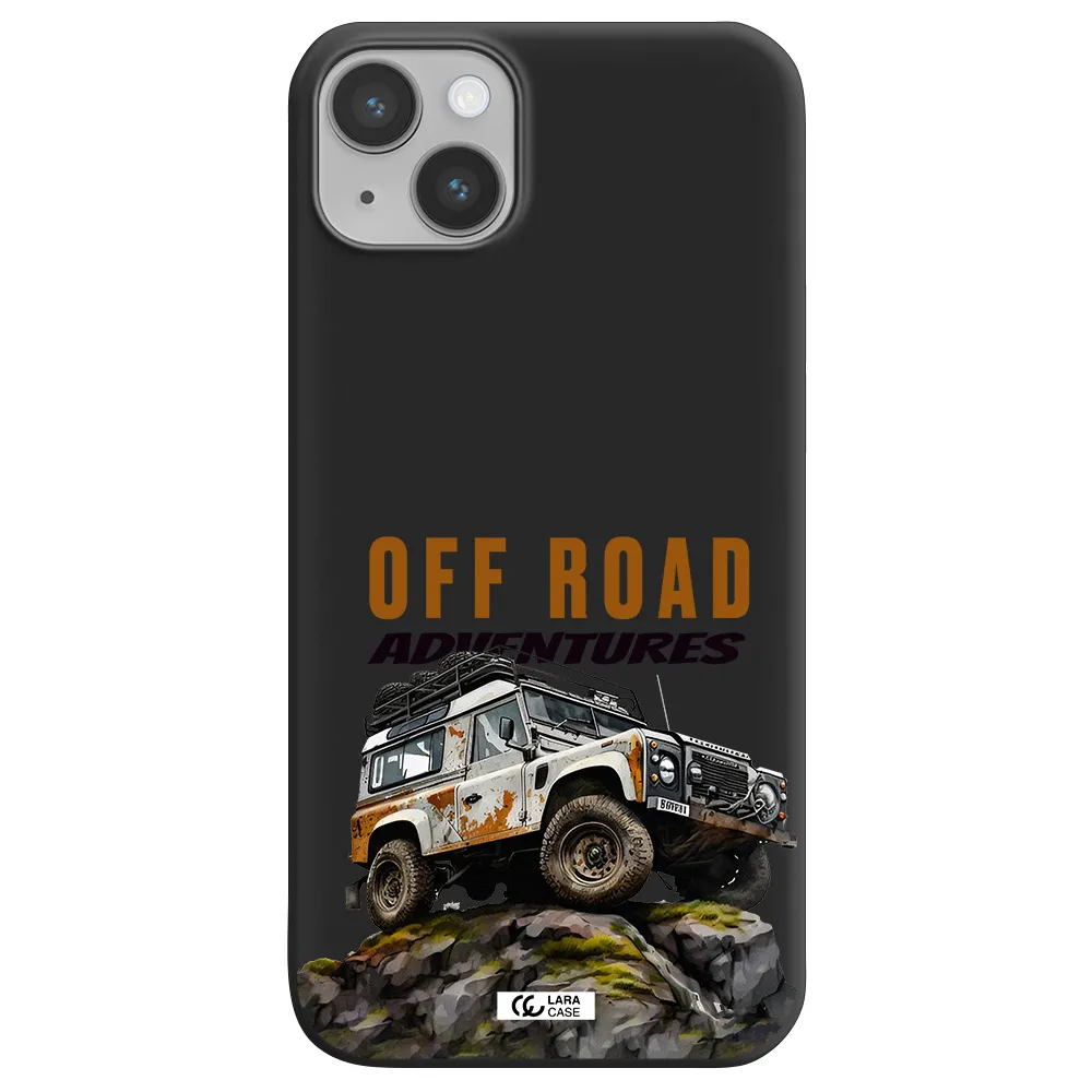 a car with rust on top Apple iPhone 14 plus Silicone black Case