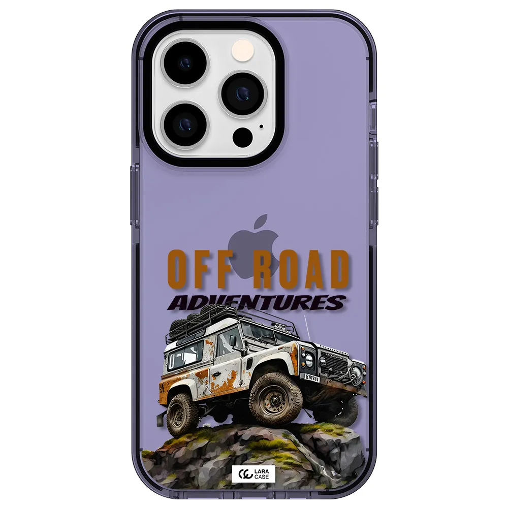 a car with rust on top Apple iPhone 14 pro impact Lilac Case