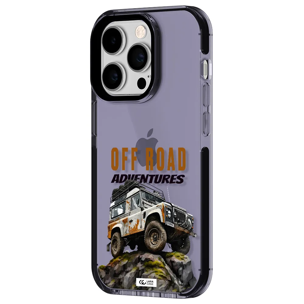 a car with rust on top Apple iPhone 14 pro impact Lilac Case