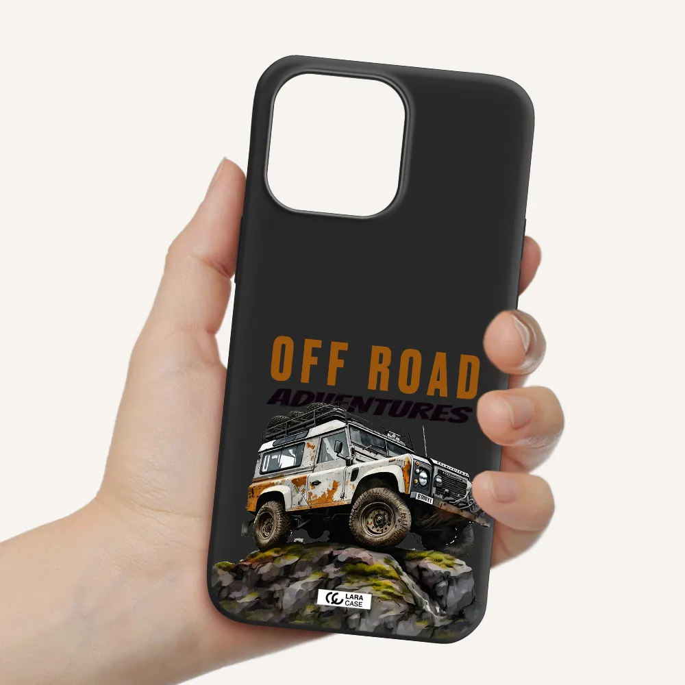 a car with rust on top Apple iPhone 14 pro Silicone black Case