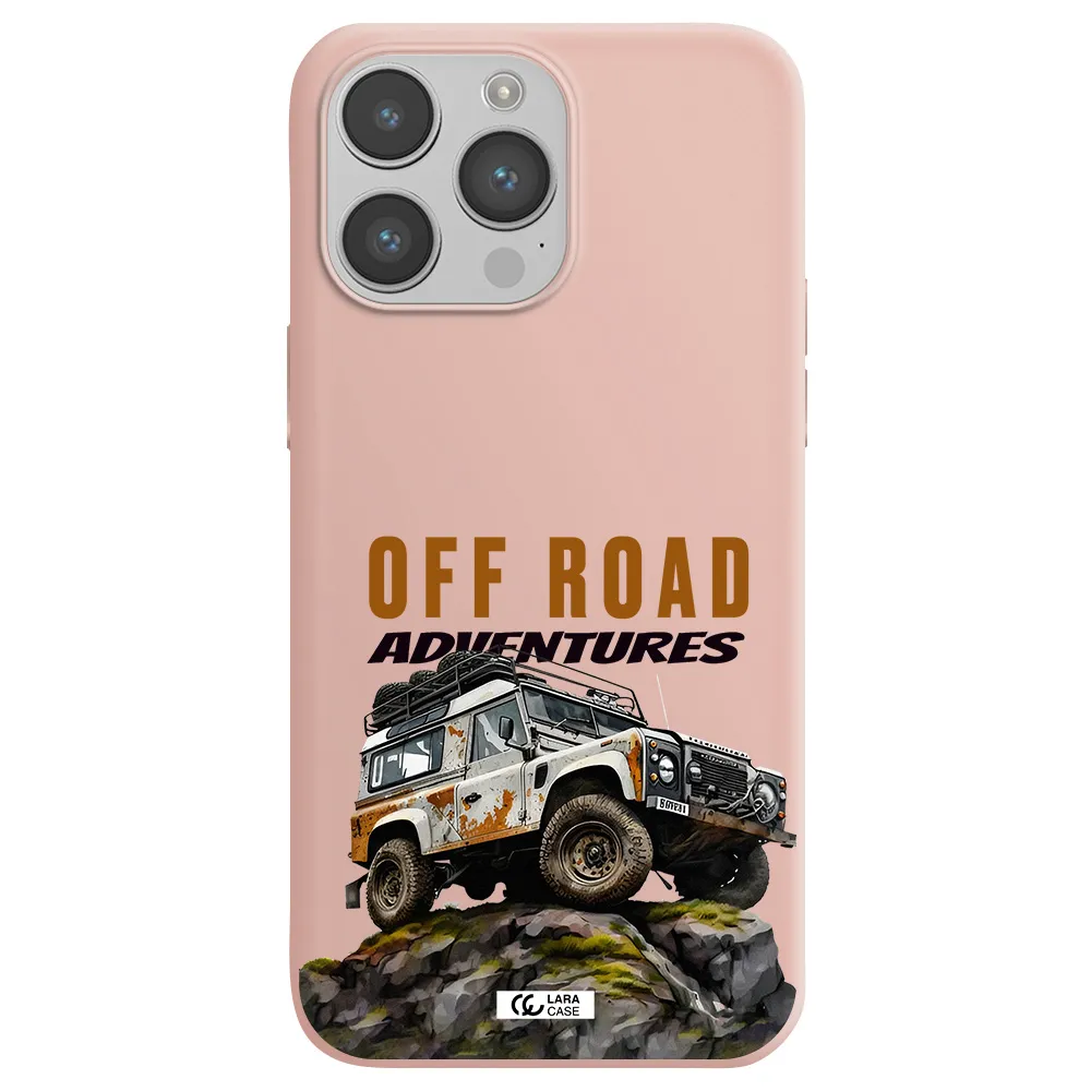 a car with rust on top Apple iPhone 14 pro Silicone pastel pink Case