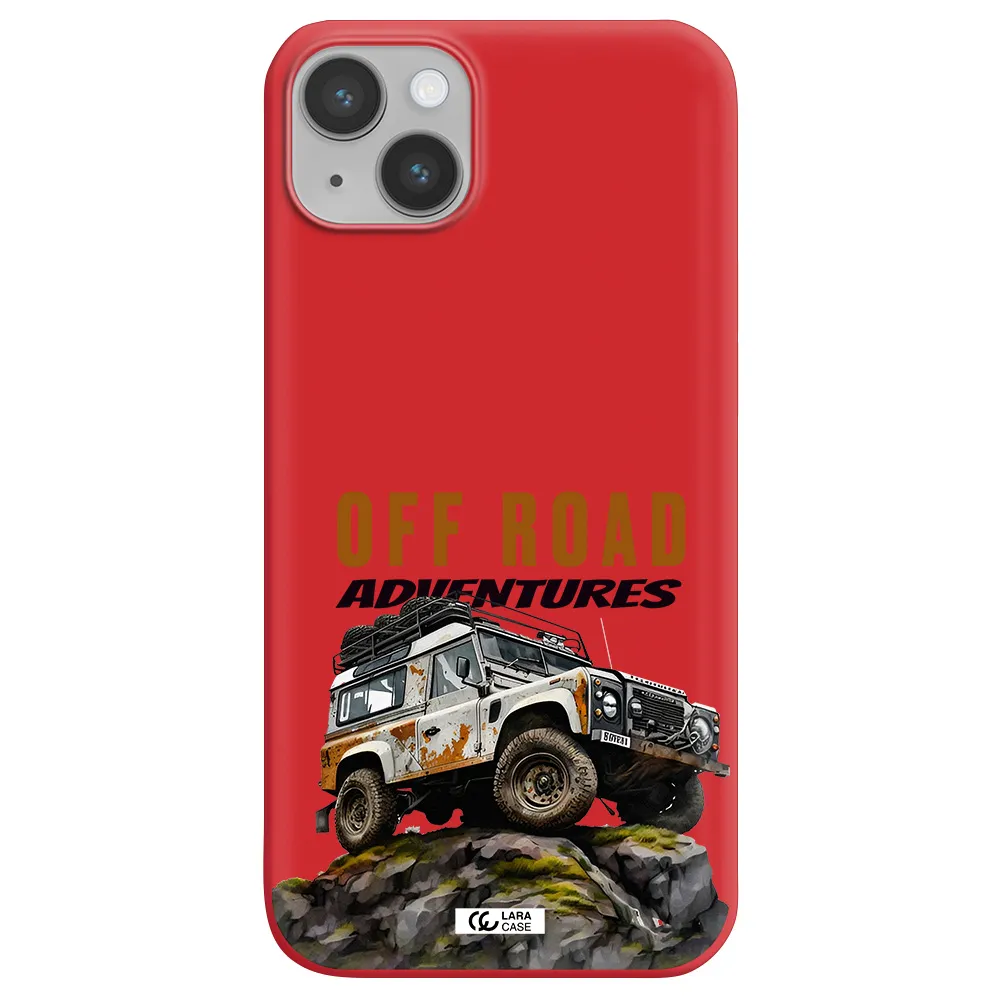 a car with rust on top Apple iPhone 14 Silicone Imperial Red Case