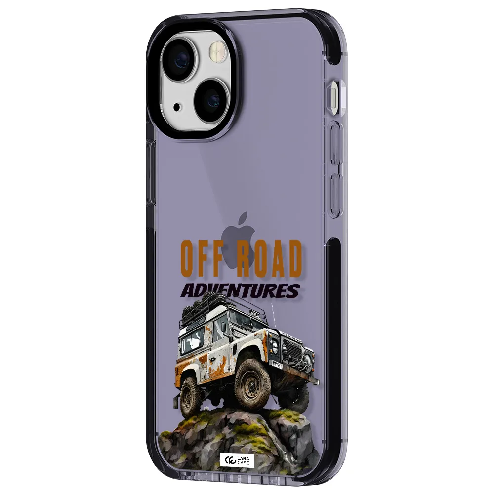 a car with rust on top Apple iPhone 15 impact Lilac Case