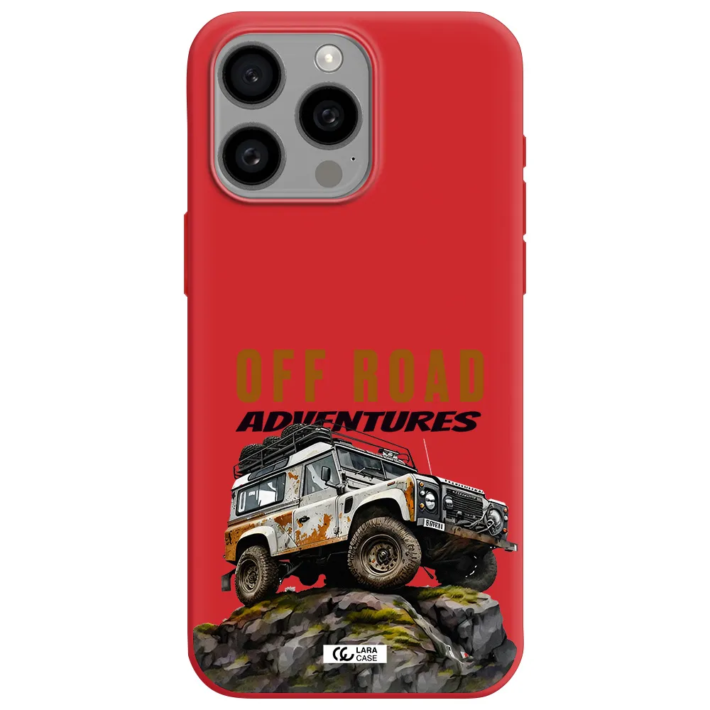 A Car With Rust On Top Apple Iphone 15 Pro Max Silicone Imperial Red Case