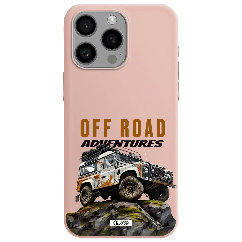 a car with rust on top Apple Iphone 15 Pro max Silicone pastel pink Case
