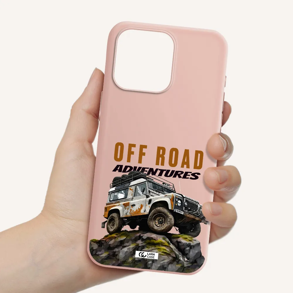 a car with rust on top Apple Iphone 15 Pro max Silicone pastel pink Case