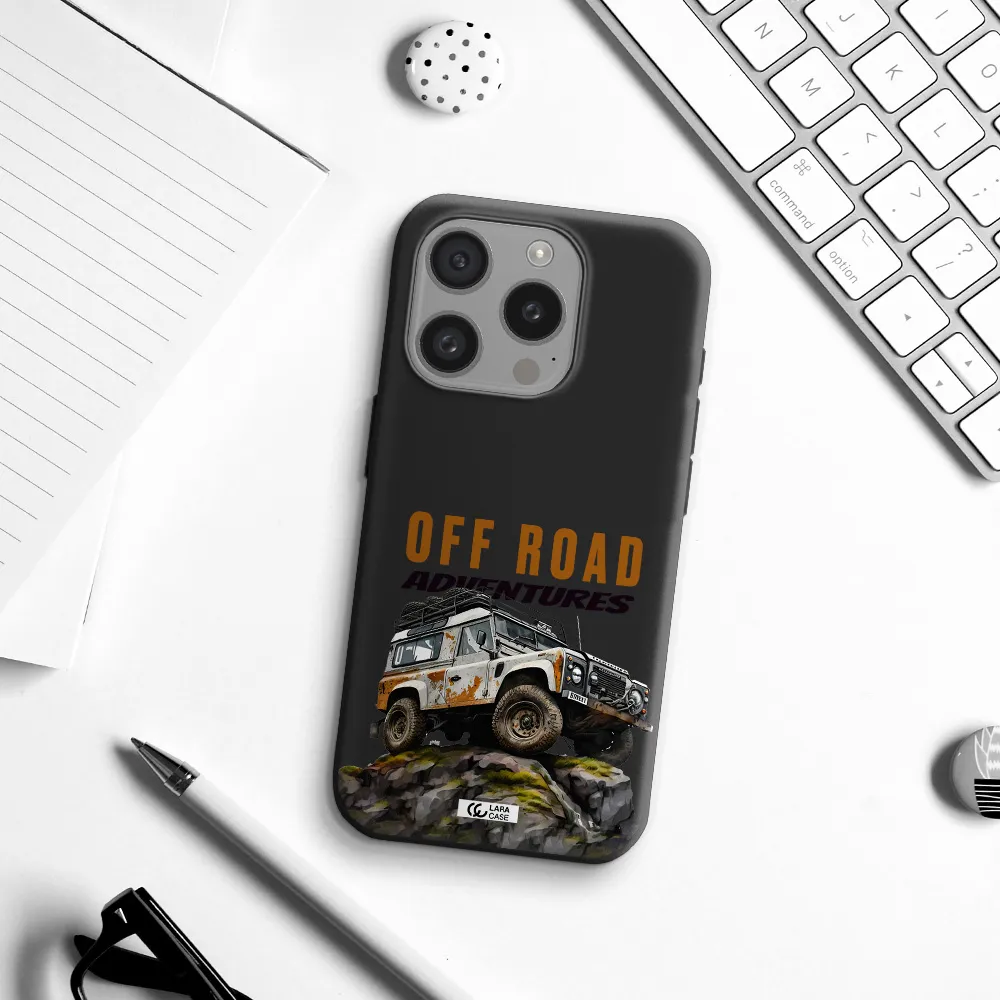 A Car With Rust On Top Apple Iphone 15 Pro Silicone Black Case