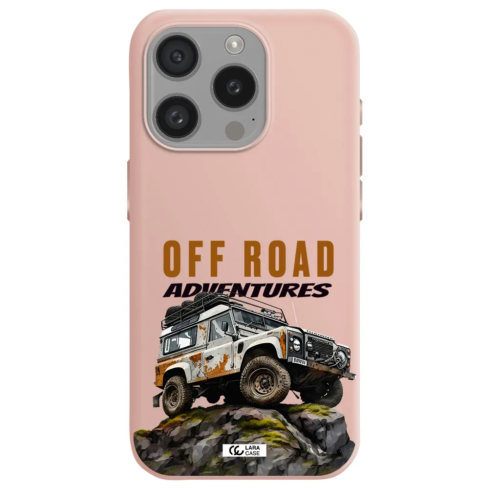 A Car With Rust On Top Apple Iphone 15 Pro Silicone Pastel Pink Case
