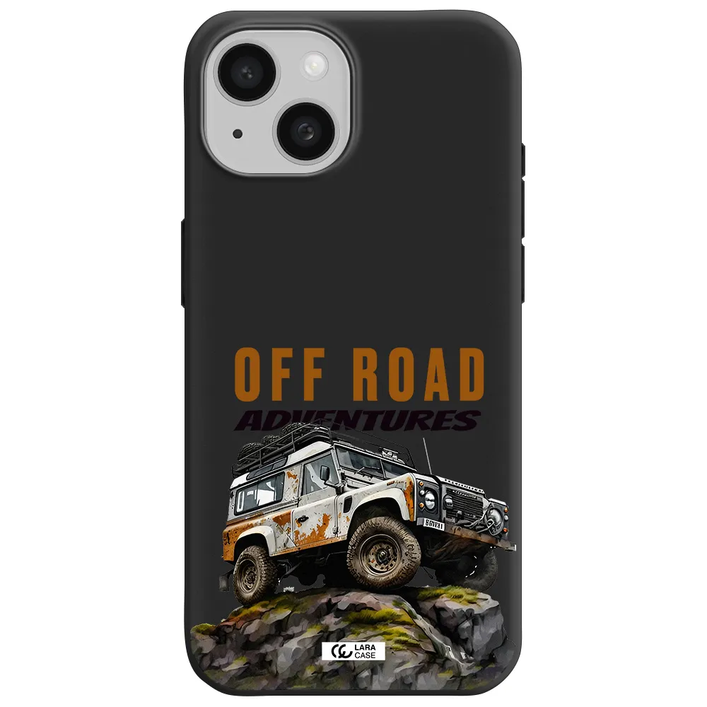 a car with rust on top Apple iPhone 15 Silicone black Case