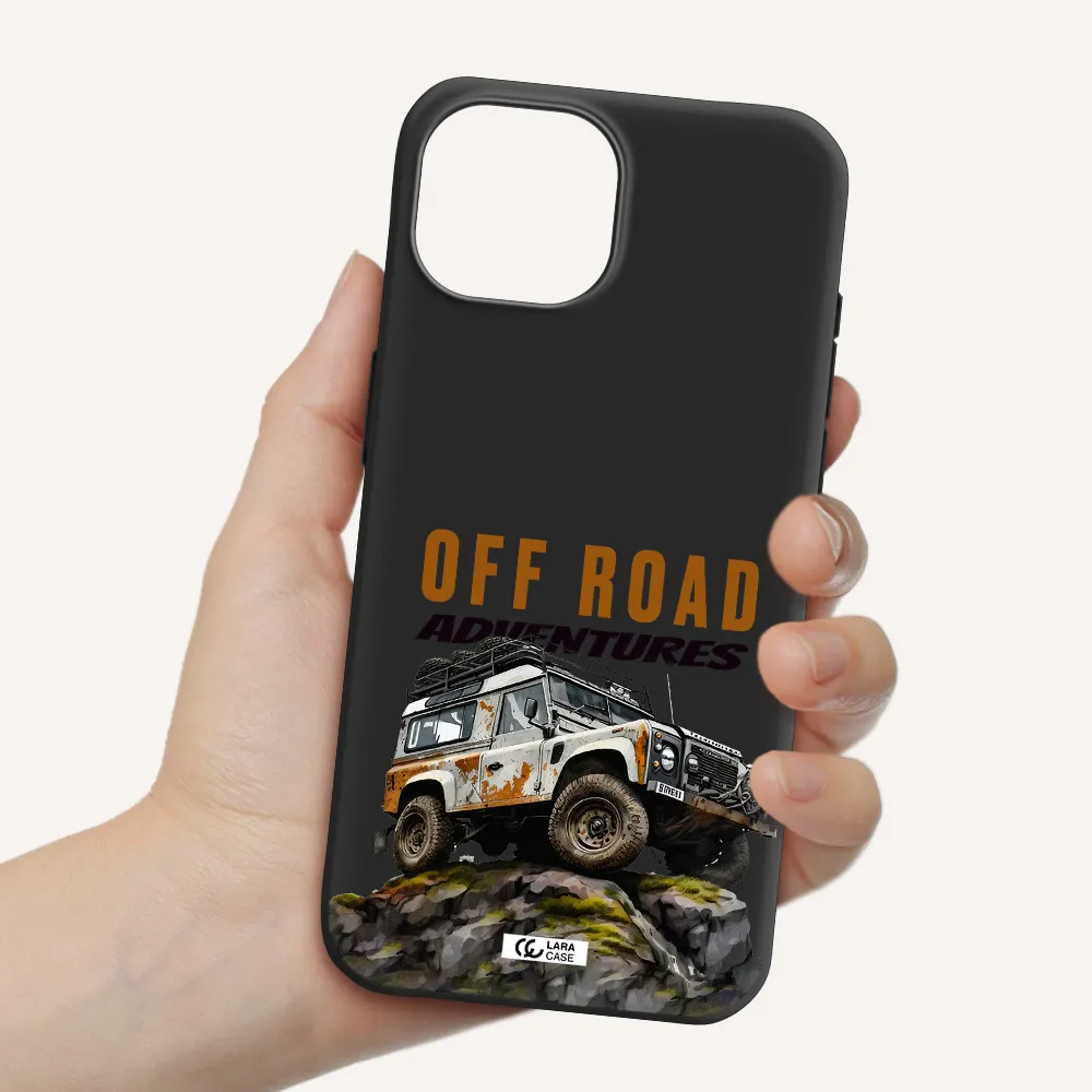 a car with rust on top Apple iPhone 15 Silicone black Case
