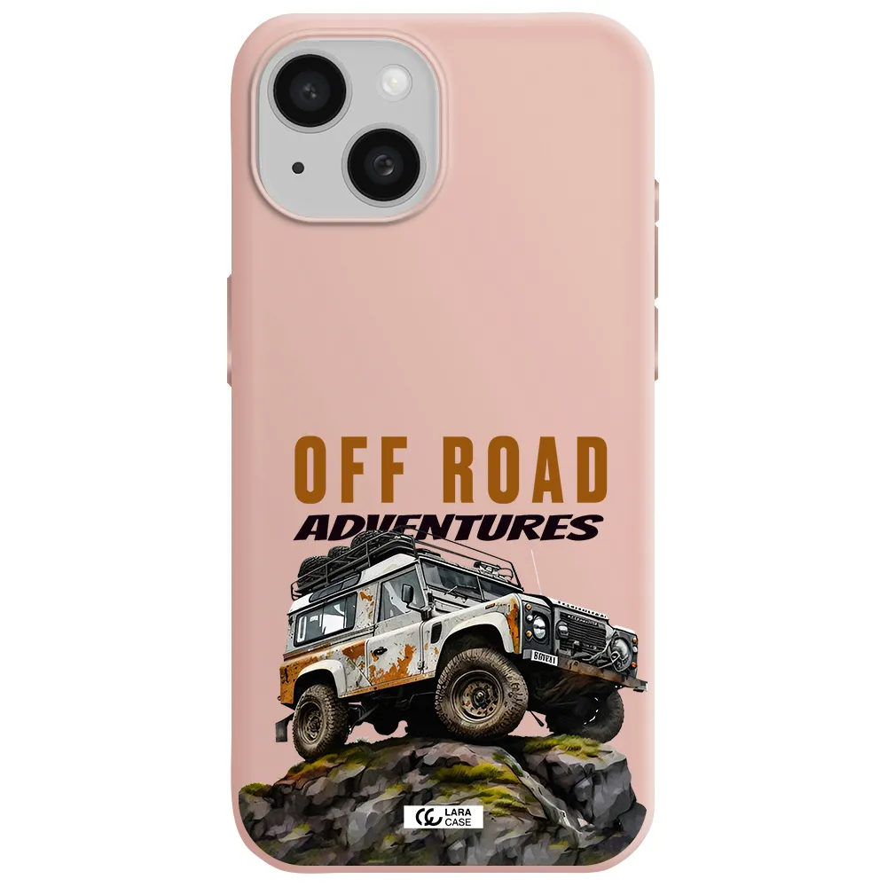 A Car With Rust On Top Apple Iphone 15 Silicone Pastel Pink Case