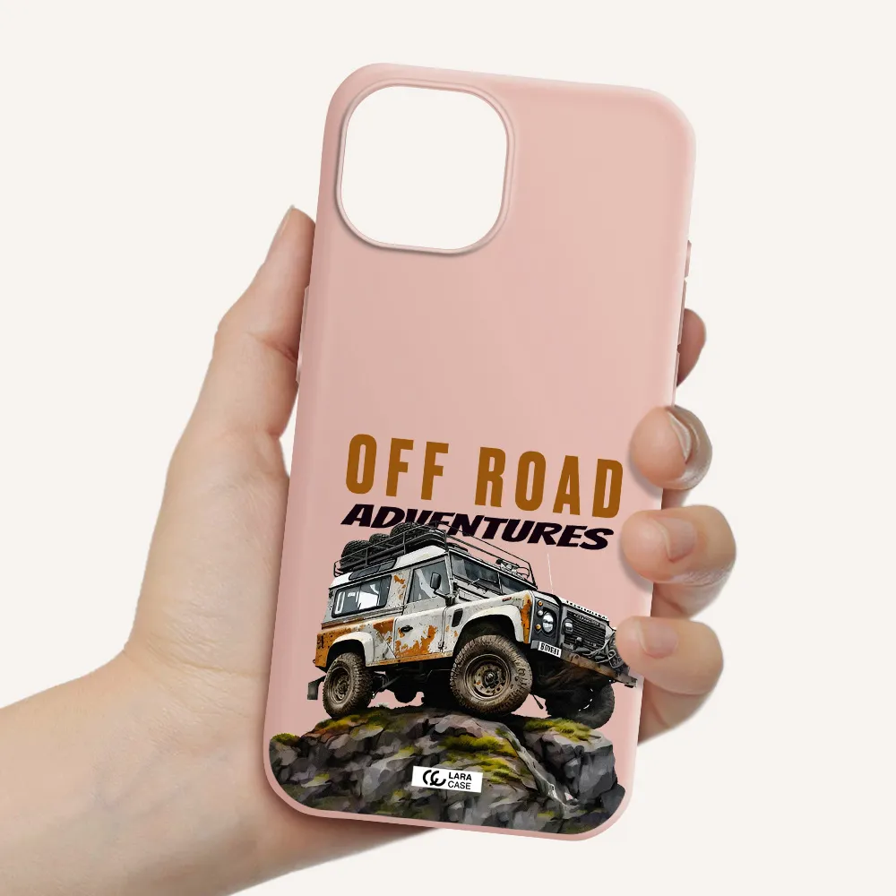 A Car With Rust On Top Apple Iphone 15 Silicone Pastel Pink Case