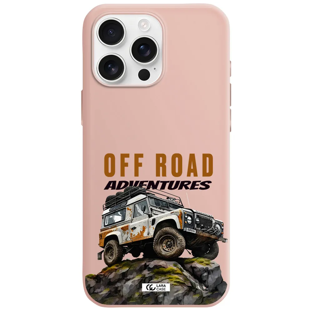 A Car With Rust On Top Apple Iphone 16 Pro Max Silicone Pastel Pink Case