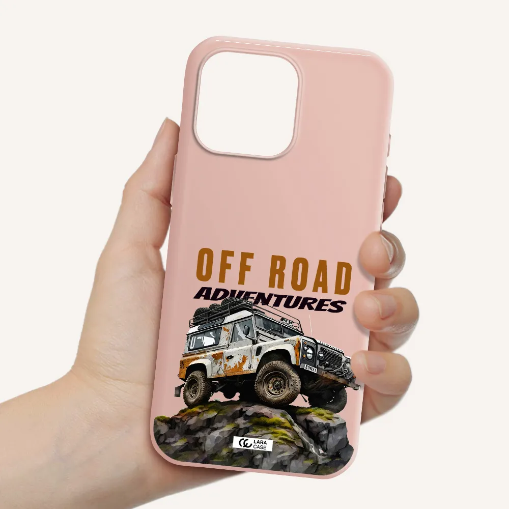 A Car With Rust On Top Apple Iphone 16 Pro Max Silicone Pastel Pink Case