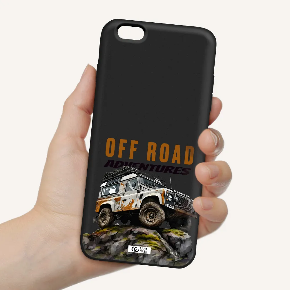 a car with rust on top Apple iPhone 6 s plus Silicone black Case