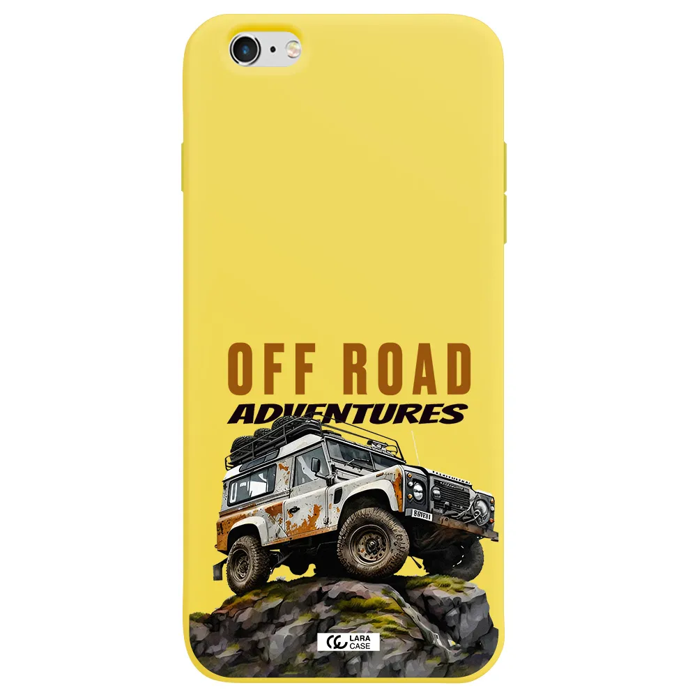 a car with rust on top Apple iPhone 6 s plus Silicone canary yellow Case