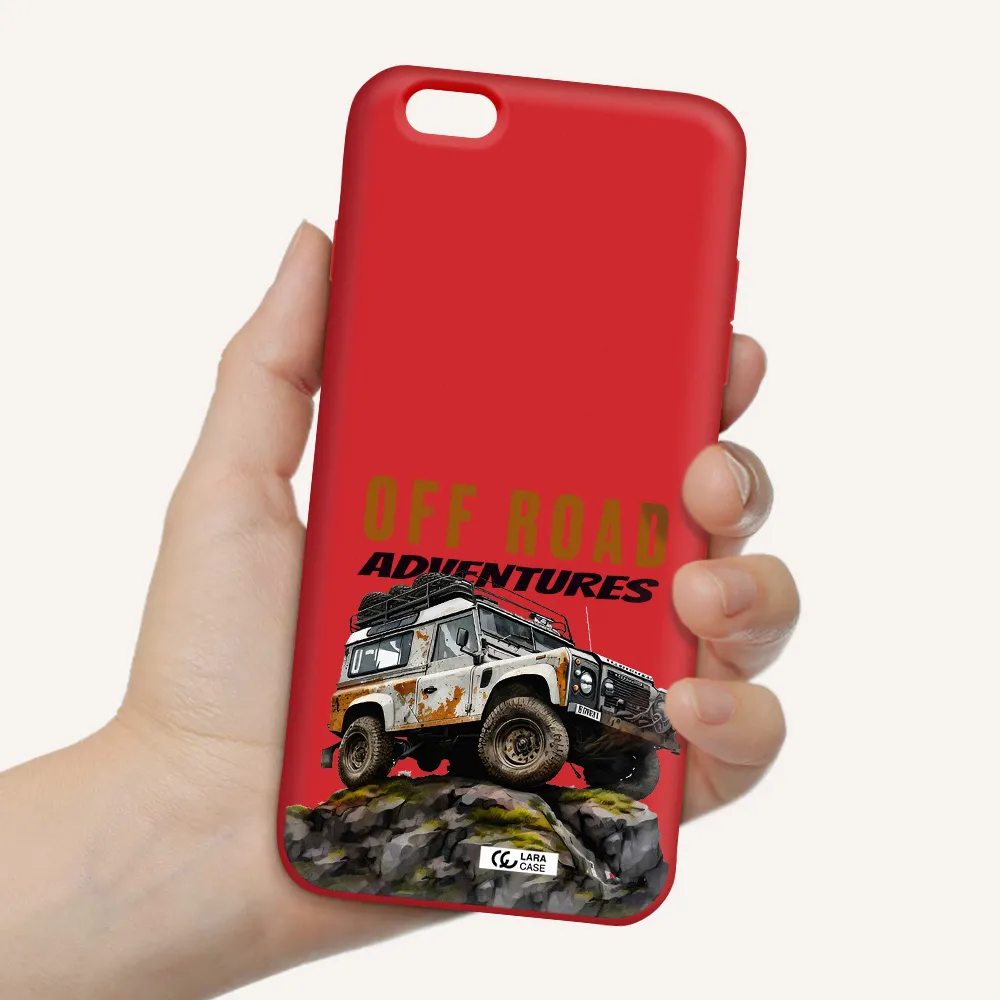 a car with rust on top Apple iPhone 6 s plus Silicone Imperial Red Case
