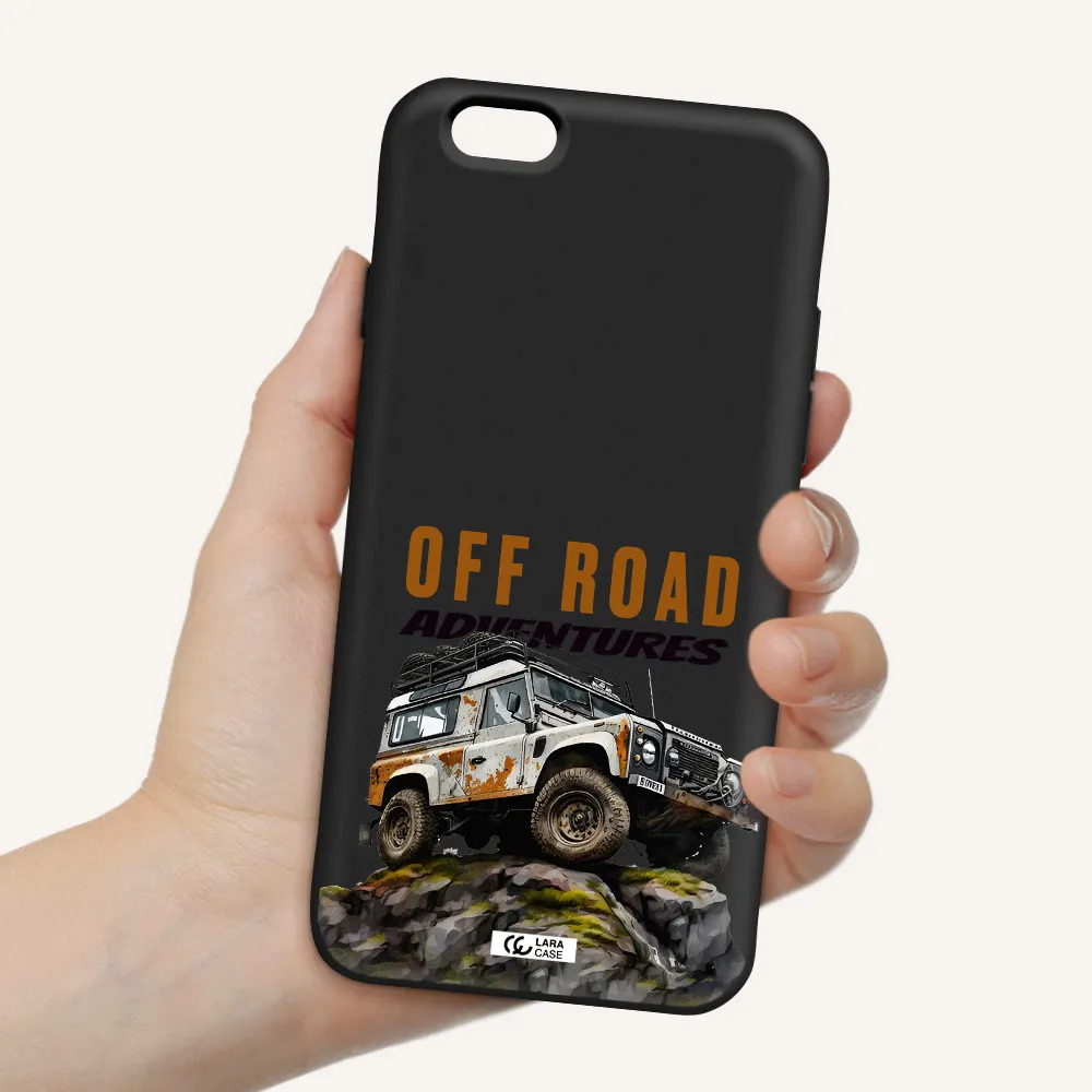 a car with rust on top Apple iPhone 6 Silicone black Case