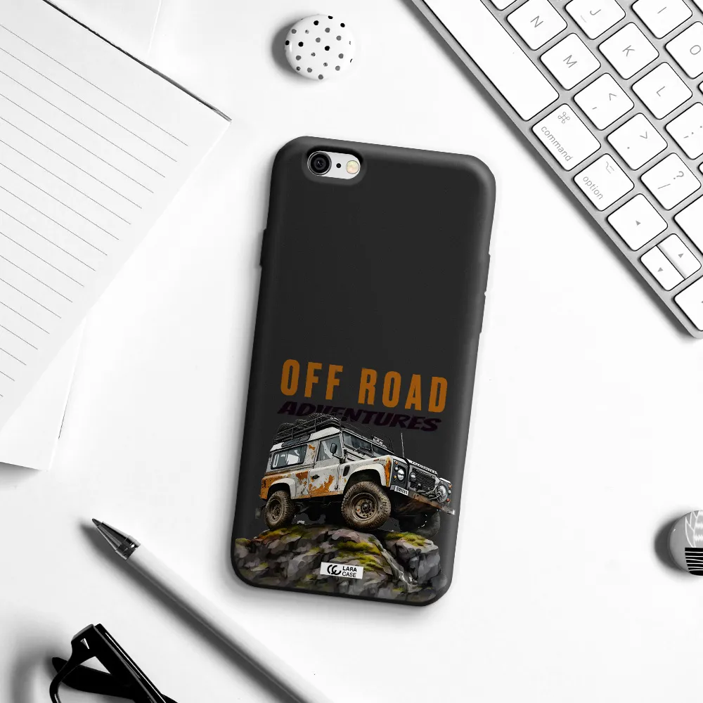 a car with rust on top Apple iPhone 6 Silicone black Case