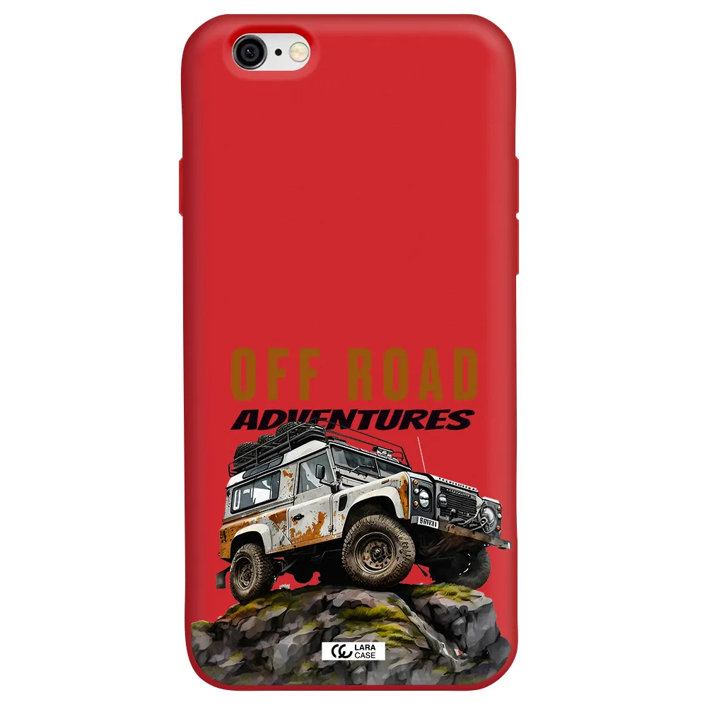 a car with rust on top Apple iPhone 6 Silicone Imperial Red Case